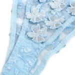 SUBBLIME - 957636 COMPLETO REGGISENO E SLIP RICAMATI A FIORI AZZURRO CIELO L/XL