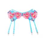 SUBBLIME - 957643 SET REGGISENO E CINTURA RICAMO FIORI ROSA S/M