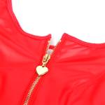 SUBBLIME - 957698 ABITO IN PELLE CON ZIP CUORE ROSSO L/XL