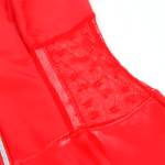 SUBBLIME - 957735 ABITO IN PELLE CON ZIP E PIZZO ROSSO L/XL