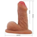 PRETTY LOVE - WARNELL DILDO ULTRA REALISTICO ED ELASTICO 9,5 CM MULATO