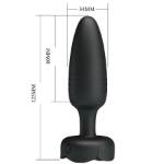 PRETTY LOVE - TARION PLUG ANALE CON LUCE LED NERO 12,5 CM