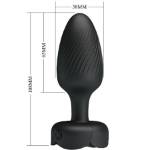 PRETTY LOVE - VARIAN PLUG ANALE CON LUCE LED NERO 10,8 CM