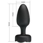 PRETTY LOVE - OSBORN PLUG ANALE CON LUCE LED NERO 9,8 CM