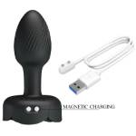 PRETTY LOVE - PLUG ANALE OLMAN CON LUCE LED NERO 8,8 CM