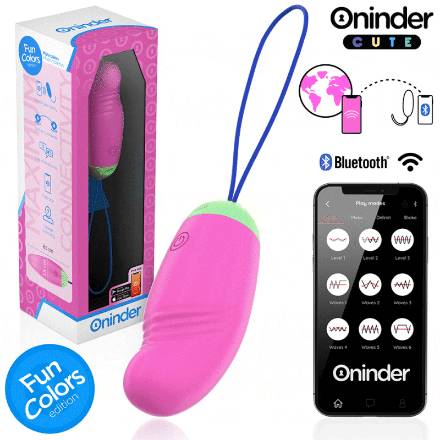 ONINDER CUTE - UOVO VIBRO-ROTANTE IN SILICONE 360Â° PER AMORE E PIACERE - APP GRATUITA IN TUTTO IL MONDO