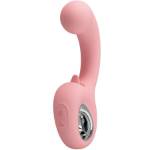 PRETTY LOVE - ERYNNYES VIBRATORE PUNTO G + STIMOLATORE CLITORIDEO 10 VIBRAZIONI ROSA
