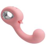 PRETTY LOVE - ERYNNYES VIBRATORE PUNTO G + STIMOLATORE CLITORIDEO 10 VIBRAZIONI ROSA