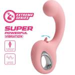 PRETTY LOVE - ERYNNYES VIBRATORE PUNTO G + STIMOLATORE CLITORIDEO 10 VIBRAZIONI ROSA