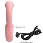 PRETTY LOVE - ERYNNYES VIBRATORE PUNTO G + STIMOLATORE CLITORIDEO 10 VIBRAZIONI ROSA