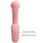 PRETTY LOVE - ERYNNYES VIBRATORE PUNTO G + STIMOLATORE CLITORIDEO 10 VIBRAZIONI ROSA