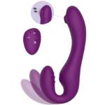 XOCOON - VIBRATORE 2 IN 1 STRAPLESS STRAP-ON CON TELECOMANDO VIOLA