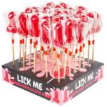 SECRETPLAY - LECCA-LECCA A FORMA DI PENE DI CARAMELLE ALLA CILIEGIA CON EFFETTO CALORE PICCANTE (40 UNITÃ€)
