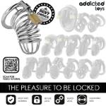 ADDICTED TOYS LOCKED - GABBIA PER PENE IN METALLO CON CELLULE DI FERRO TAGLIA M
