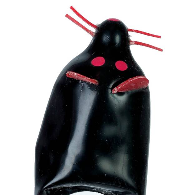 CONDOMERIE - PRESERVATIVI NOVITÃ€ DIPINTI A MANO BLACK MOUSE XL