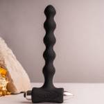 ROCKS-OFF - PETITE SENSATIONS PEARLS PLUG ANALE VIBRATORE NERO