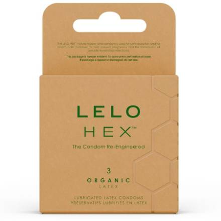 LELO - PRESERVATIVI ORGANICI HEX CONFEZIONE DA 3 UNITÃ