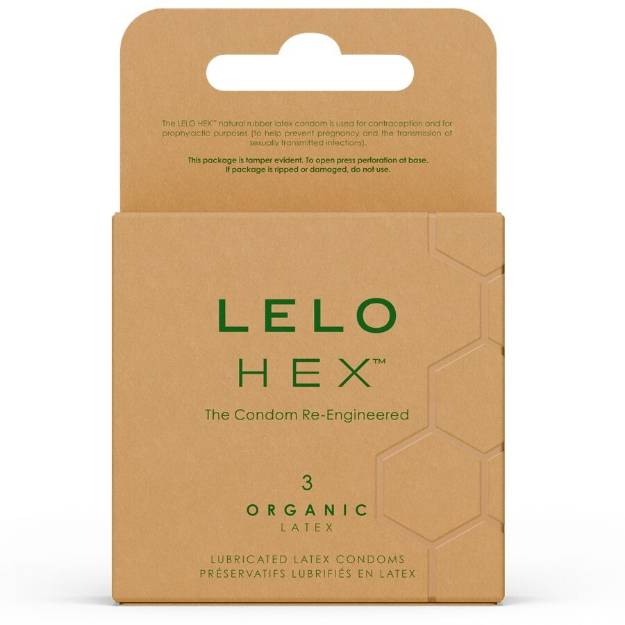 LELO - PRESERVATIVI ORGANICI HEX CONFEZIONE DA 3 UNITÃ€
