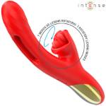 INTENSE - JESSICA VIBRATORE MULTIFUNZIONE STIMOLAZIONE CLITORIDE 24,8 CM ROSSO