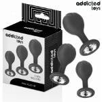 ADDICTED TOYS - SET DI 3 TAPPI ANALI CON GIOIELLO