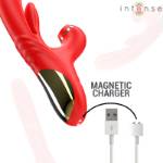 INTENSE - KAROL VIBRATORE MULTIFUNZIONE SPINTA E STIMOLAZIONE E ONDE STIMOLANTI ROSSO