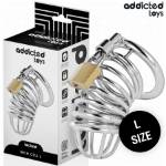 ADDICTED TOYS LOCKED - GABBIA PER PENE IN METALLO CON CELLULE DI FERRO 5 CM TAGLIA L