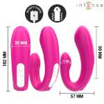 INTENSE - JANET DUAL STIMOLATORE E VIBRATORE A FORMA DI U CON TELECOMANDO ROSA